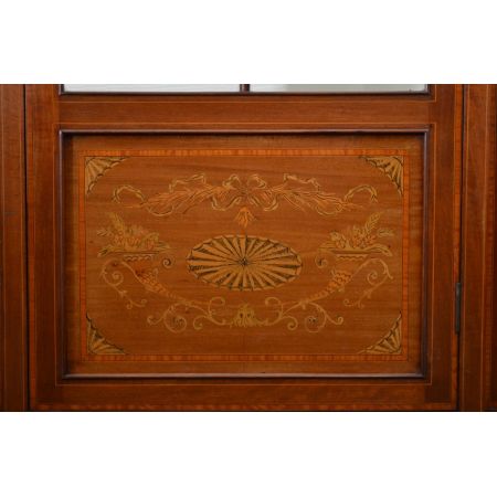 Original edwardianische englische Mahagoni Vitrine antik 1900