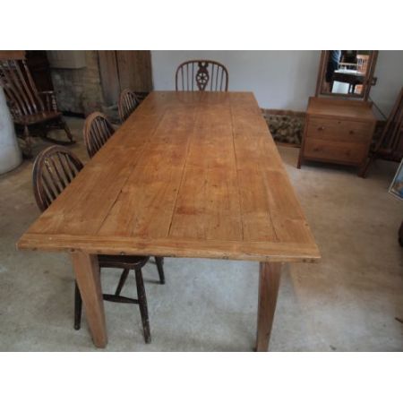 Feiner französischer viktorianischer antiker Landhaus Esstisch Kastanie ca 1850