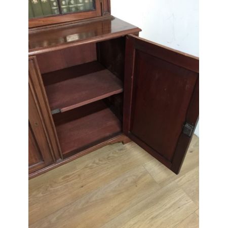 Edwardianisches Antikes Breakfront Mahagoni Bücherregal englisch 1900