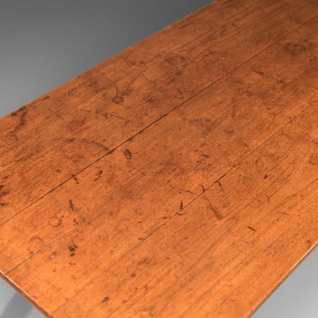 Französischer Landhaus Esstisch Eiche antik ca 1890