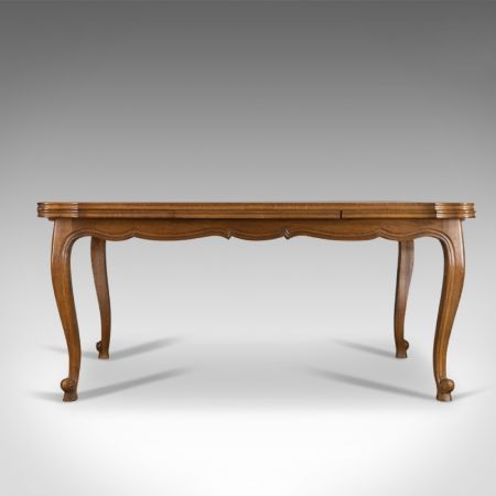 Französisicher Antiker Eichen Esstisch erweiterbar original 1910