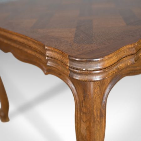 Französisicher Antiker Eichen Esstisch erweiterbar original 1910