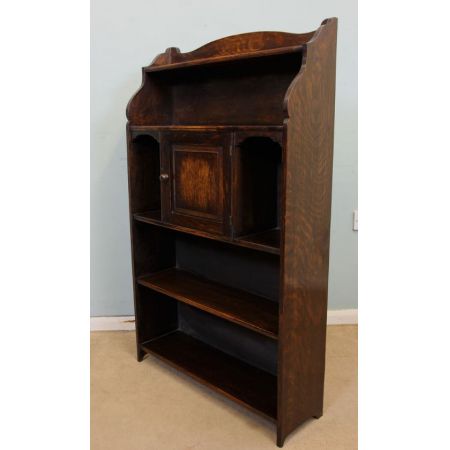 Original antikes offenes Eichen Bücherregal England 1920