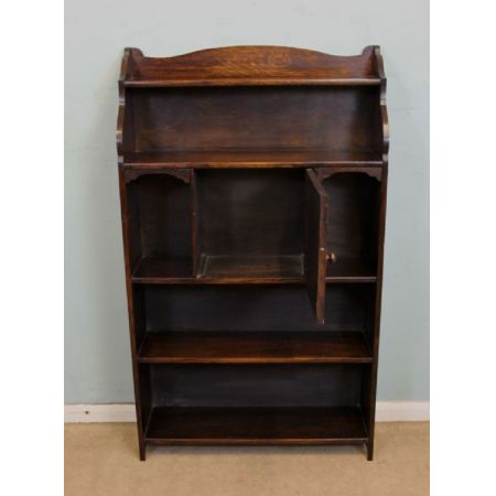 Original antikes offenes Eichen Bücherregal England 1920