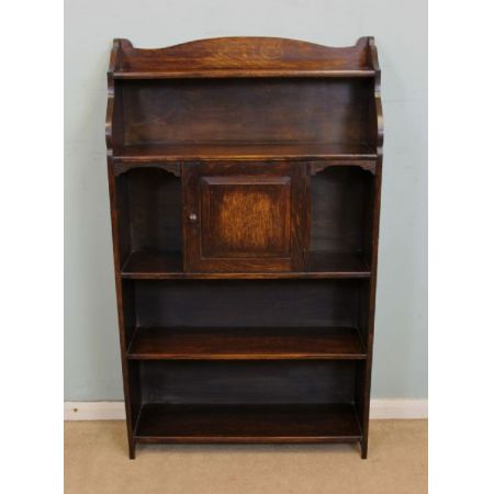 Original antikes offenes Eichen Bücherregal England 1920