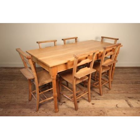 Englischer Antiker Arts & Crafts Kloster Eichen Esstisch 1900