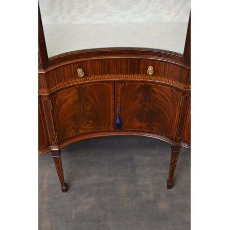 Spätviktorianische Mahagoni Vitrine original antik 1890