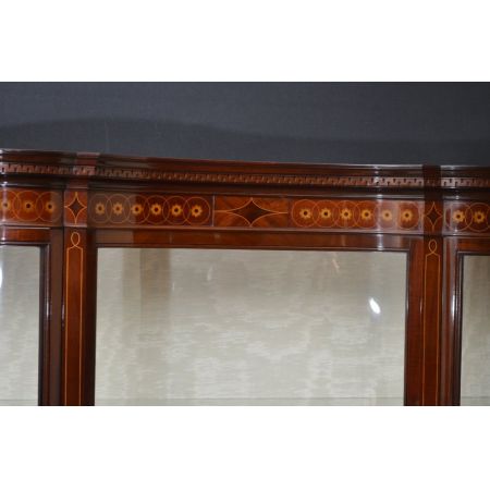 Spätviktorianische Mahagoni Vitrine original antik 1890