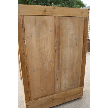 Deutscher antiker Kiefernholz Kleiderschrank original 1900