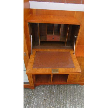 Art Deco Antike Nussbaum Vitrine England 1920