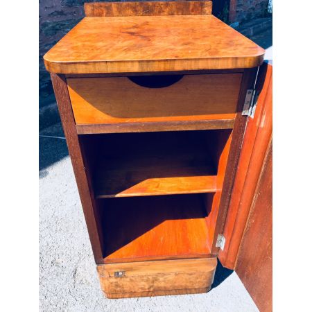 Feiner Antiker Art Deco Nachtschrank Nussbaum England 1930