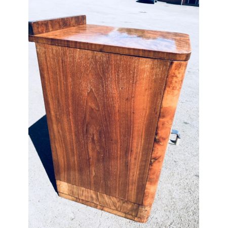 Feiner Antiker Art Deco Nachtschrank Nussbaum England 1930