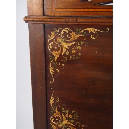 Edwardianischer original antiker Mahagoni Musikschrank England ca 1905