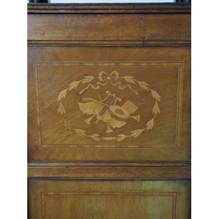 Edwardianischer original antiker Mahagoni Musikschrank England ca 1905