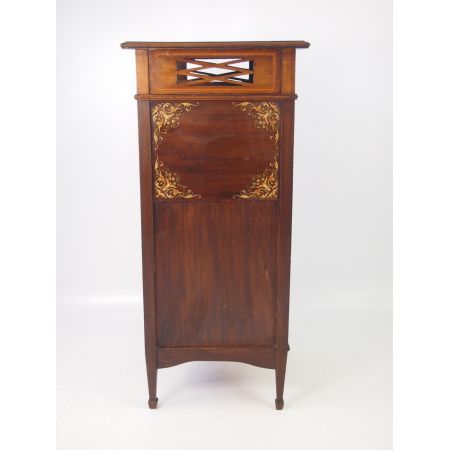 Edwardianischer original antiker Mahagoni Musikschrank England ca 1905