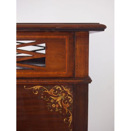 Edwardianischer original antiker Mahagoni Musikschrank England ca 1905