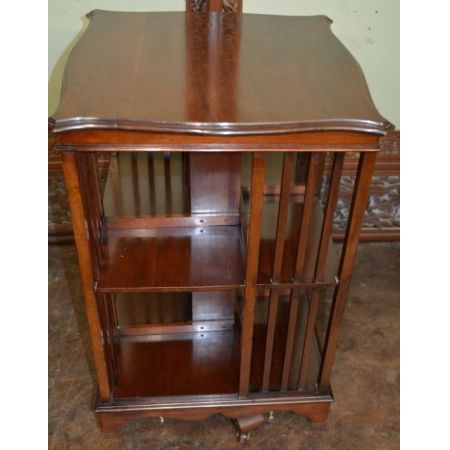 Viktorianisches Mahagoni Revolving Bookcase original antik 1880