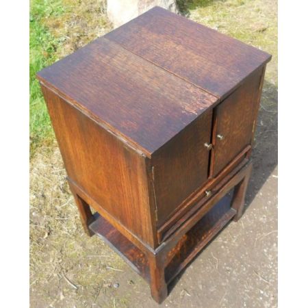 Seltener Antiker Englischer Eichen Nähkasten ca. 1920