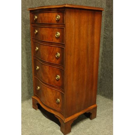 Hohe original antike Mahagoni Kommode England 1920