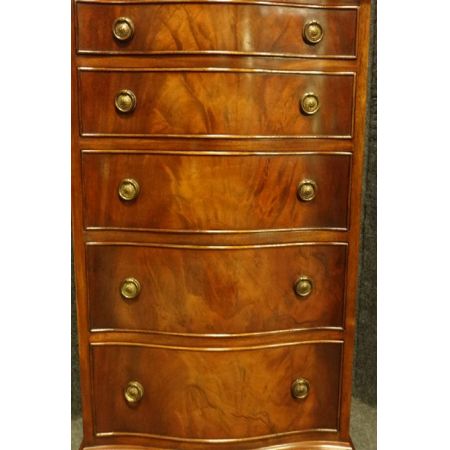 Hohe original antike Mahagoni Kommode England 1920