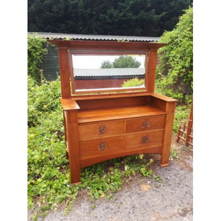 Erstklassige Antike Englische Arts & Crafts Kommode Frisiertisch ca. 1900