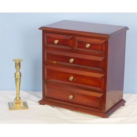 Original Antike Englische Viktorianische Mahagoni Miniatur Kommode