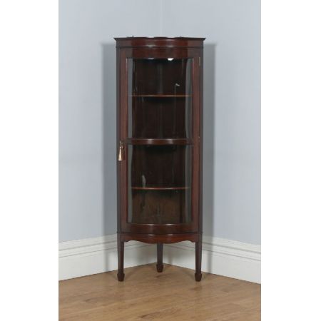 Antike original edwardianische Mahagoni Vitrine englisch ca 1900