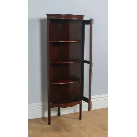 Antike original edwardianische Mahagoni Vitrine englisch ca 1900