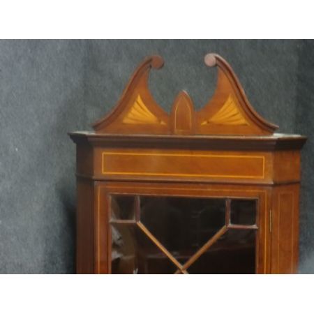 Fantastischer antiker Mahagoni Eckschrank englisch ca 1900