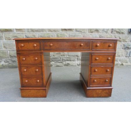 Edwardianischer Antiker Nussbaum Schreibtisch englisch ca 1890