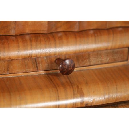 Stilvoller antiker Art Deco Nussbaum Cocktailschrank englisch ca 1930