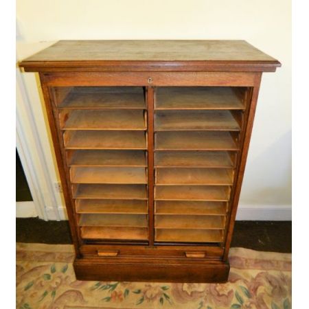 Großer original antiker Eichen Aktenschrank englisch 1920