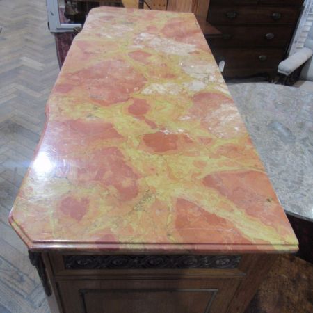 Französisches Sideboard Massivholz Marmor antik 1920