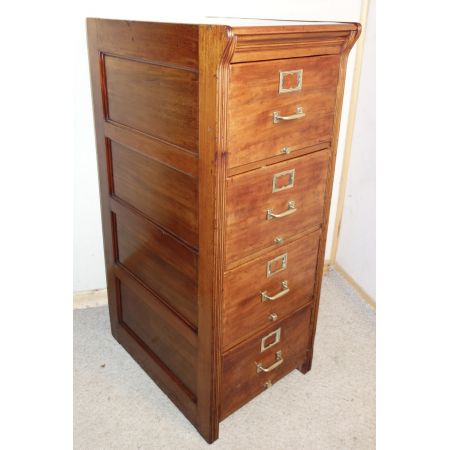 Viktorianischer original antiker Mahagoni Aktenschrank englisch 1890