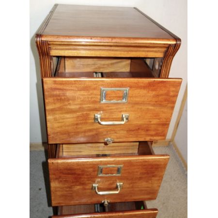 Viktorianischer original antiker Mahagoni Aktenschrank englisch 1890