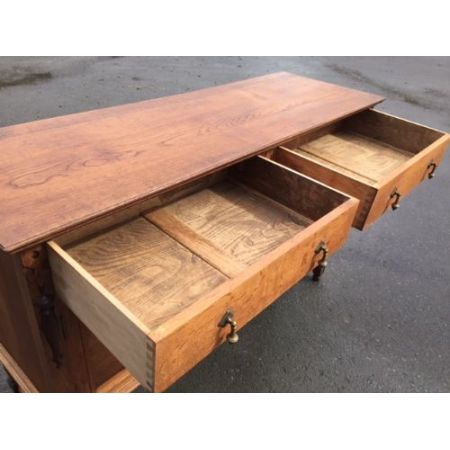 Attraktives edwardianisches antikes Arts and Crafts Sideboard Eiche England ca 1900