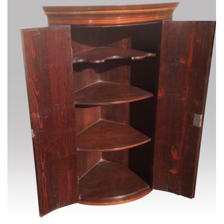 Original antiker georgianischer Mahagoni Eckschrank englisch ca 1800