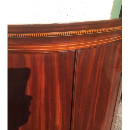 Original antiker georgianischer Mahagoni Eckschrank englisch ca 1800