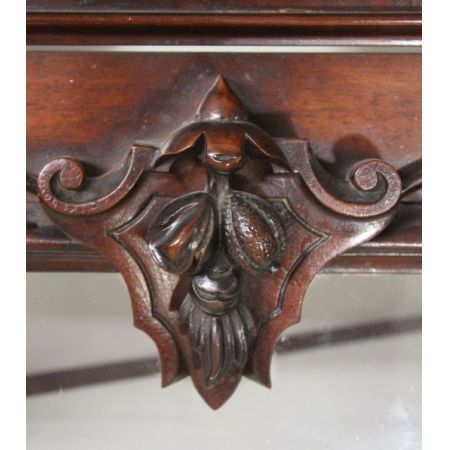 Großer viktorianischer Mahagoni Eckschrank original antik 