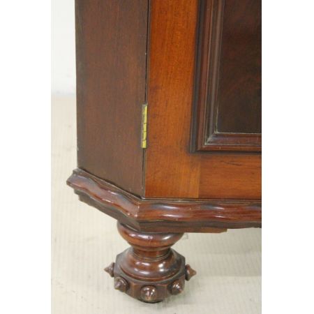 Großer viktorianischer Mahagoni Eckschrank original antik 