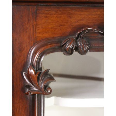 Großer viktorianischer Mahagoni Eckschrank original antik 