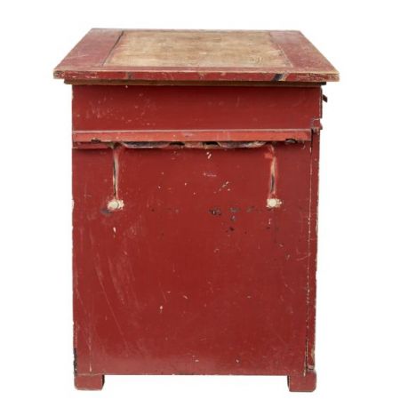 Original antiker schwedischer Kiefern Pedestal Schreibtisch bemalt 1870