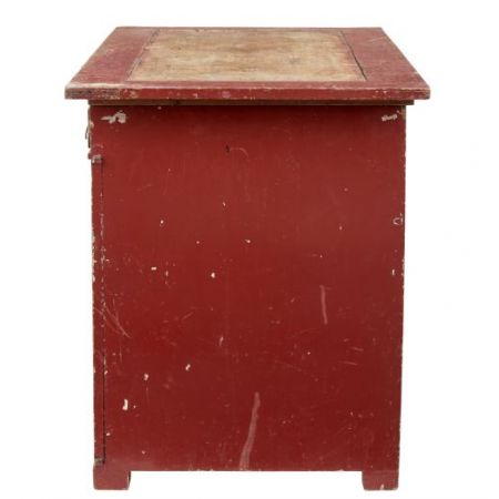 Original antiker schwedischer Kiefern Pedestal Schreibtisch bemalt 1870