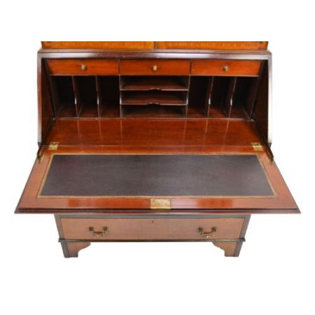 Antiker Englischer Mahagoni Bücherschrank Sekretär original Maple & Co ca 1890