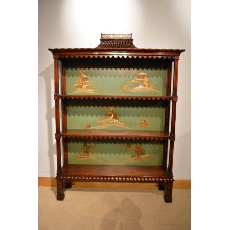 Georgianische antike Bücherregale Chinesischer Chippendale Stil 1920