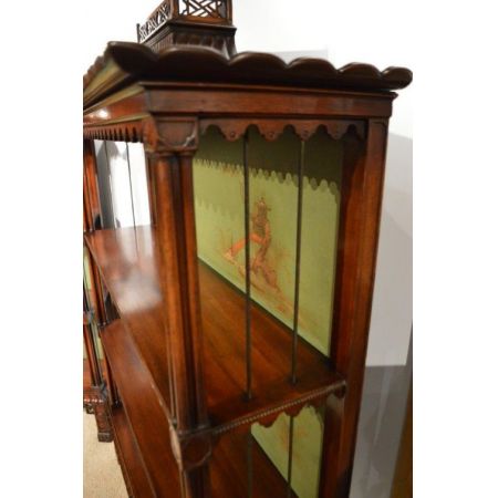 Georgianische antike Bücherregale Chinesischer Chippendale Stil 1920