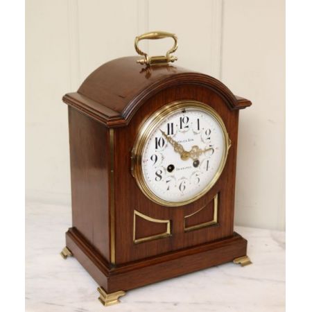 Edwardianische original antike Mahagoni Uhr schottisch ca 1900