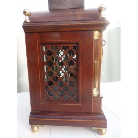 Original antike edwardianische Mahagoni Uhr Kaminuhr englisch ca 1903