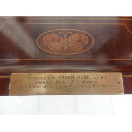 Original antike edwardianische Mahagoni Uhr Kaminuhr englisch ca 1903