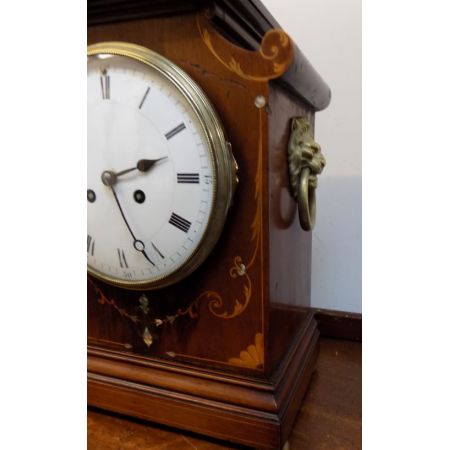 Französische Mahagoni Uhr Kaminuhr original antik 1900